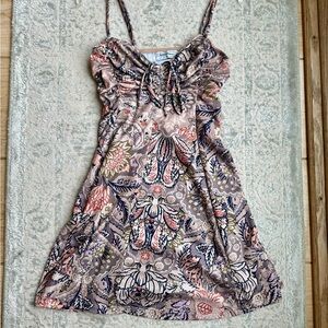 Urban outfitters boho design minidress with adjustable sinch top